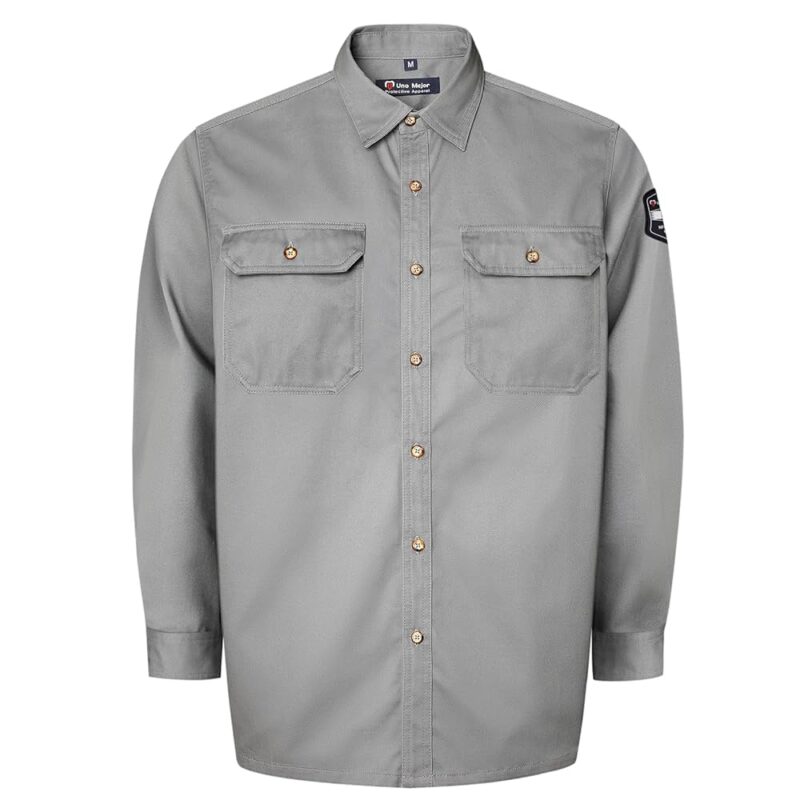 PROTECTION Long Sleeve Button Up Protect 200 Twill 7.5 oz.